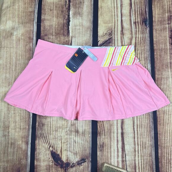 NWT Vintage Nike Tennis Skort Womens Large Pink Golf Dri Fit Deadstock 2000s NEW